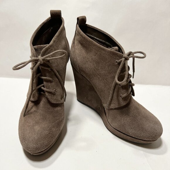 Jessica Simpson 7.5 Suede Wedge Ankle Booties Boots - Picture 1 of 12